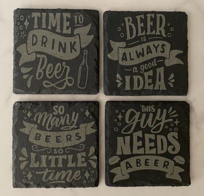 4" Beer Coaster Set 2