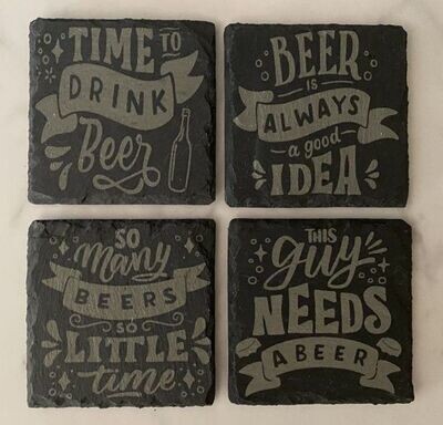 4" Beer Coaster Set 2