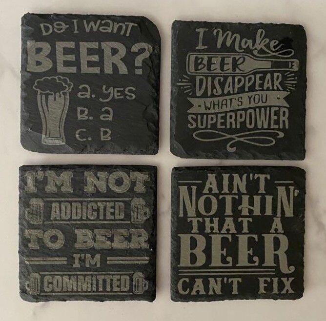 4" Beer Coaster Set