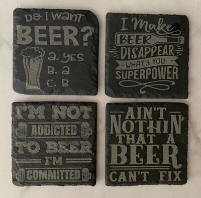 4" Beer Coaster Set