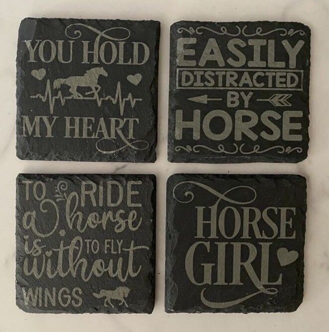 4" Horse Coaster Set 2