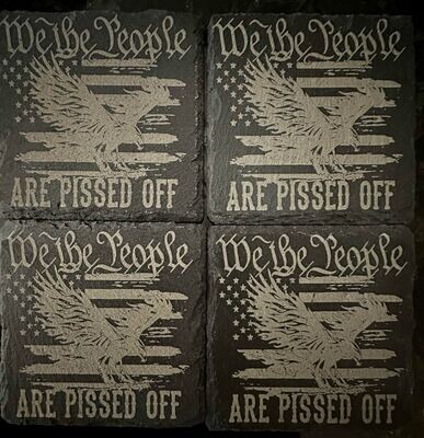 4" We The People are Pissed Off Coaster Set