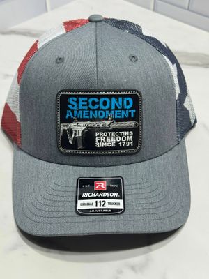 Second Amendment Lt Grey/Stars and Stripes Mesh