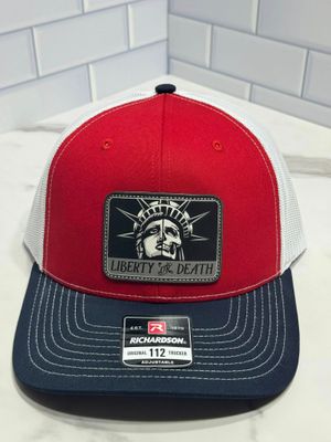 Liberty or Death Red/Navy Blue/White Mesh