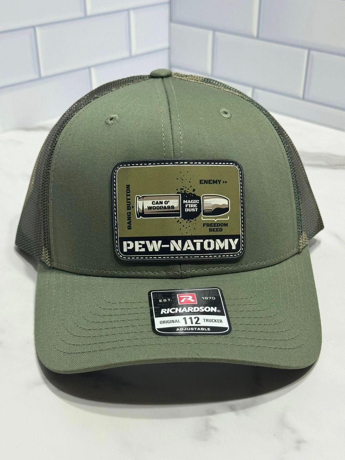 Pew-Natomy OD Green/Camo Mesh