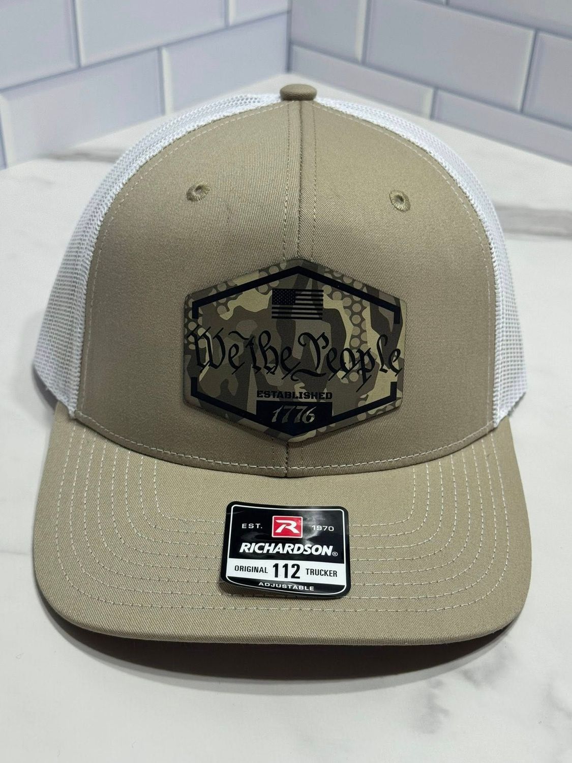 We the People Lt Brown/White Mesh