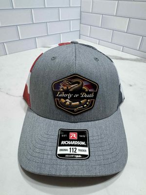 Liberty or Death 3 Lt Grey/Stars and Stripes Mesh