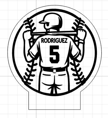 Custom Laser Engraved Baseball - Acrylic with LED Base