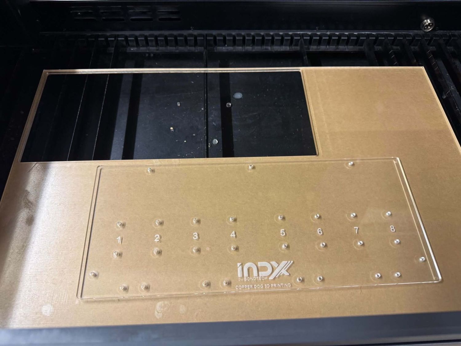 Prusa CoreOne INDX Clear Acrylic Front Plate Prusa CoreOne INDX Clear Acrylic Front Plate