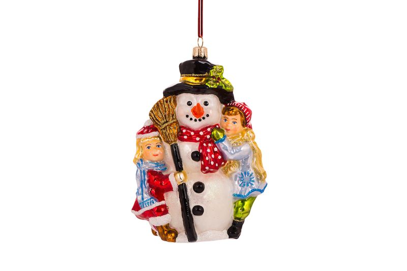 Sneeuwman met kinderen