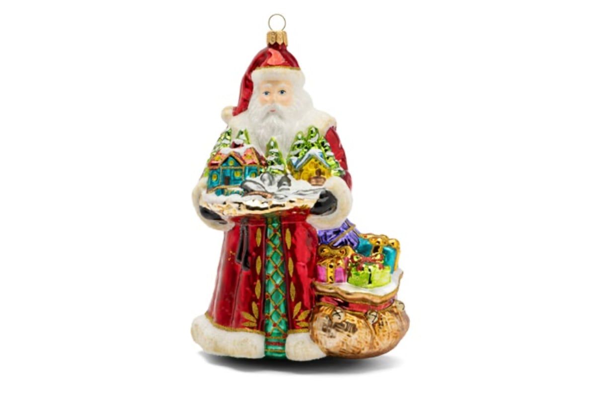 Kerstman met huisjes