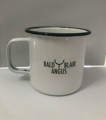 Bald Blair Angus Enamel Mug and Hand Towel bundle