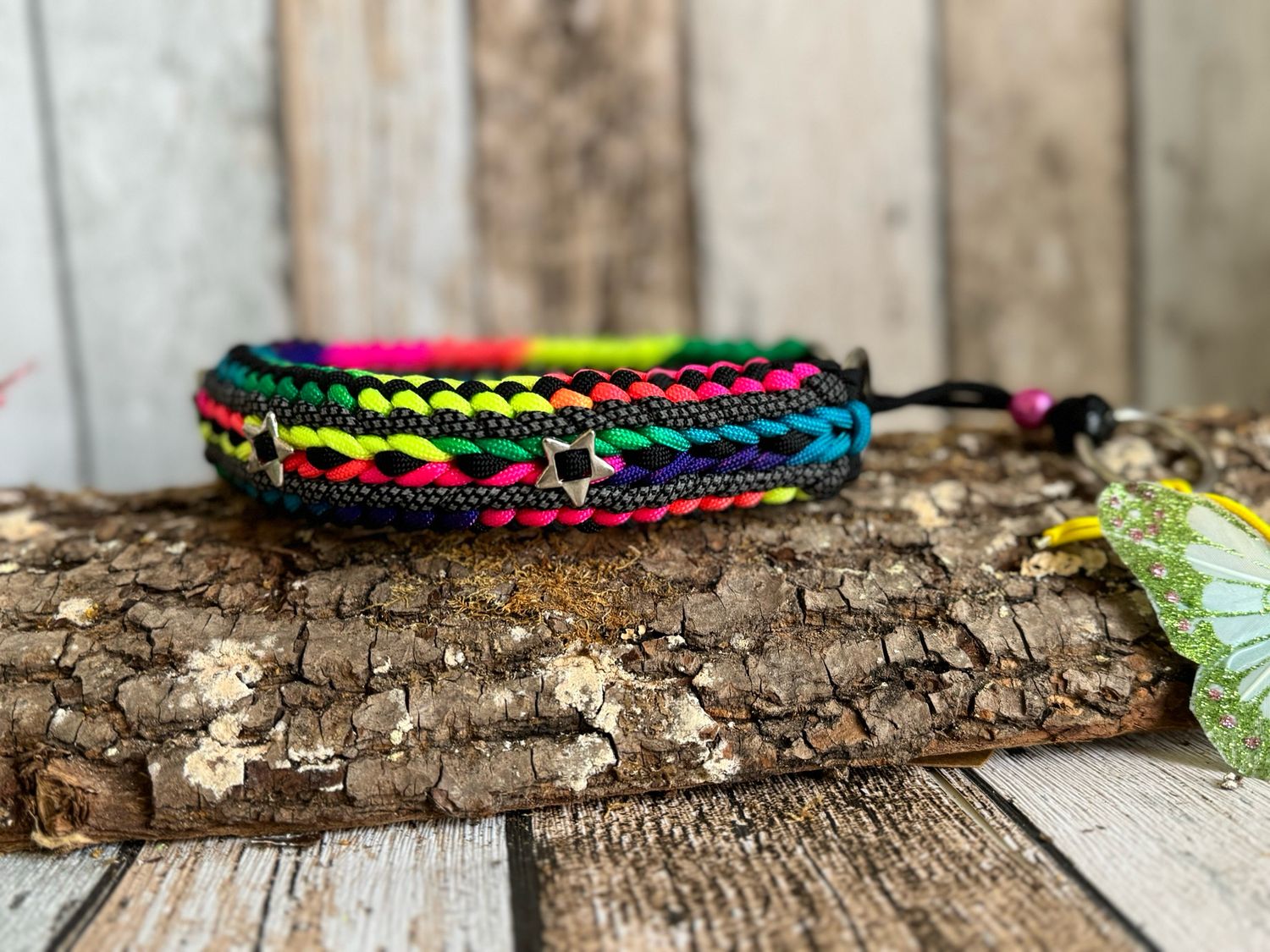 Halsband „Rainbow Reflex“ - Sofortkauf - Halsumfang 38 cm- Made in Germany