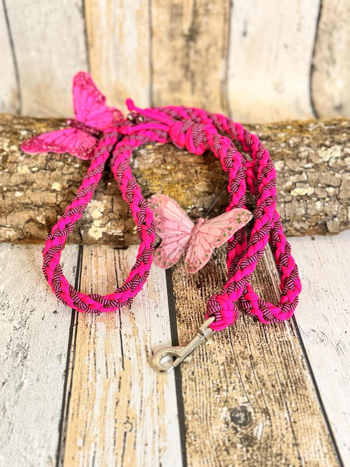 Sofortkauf: Hundeleine „Pink Panther“ 1 m - handgefertigt- made in Germany