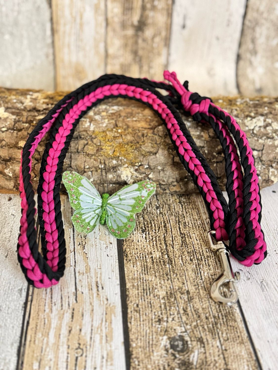 Hundeleine „Herzchen- Midnight Rose“ - 1,10 m