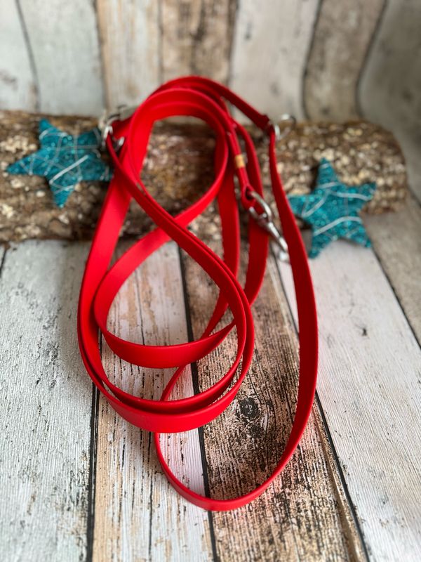 Verstellbare Hundeleine aus Biothane – handgenäht & absolut zuverlässig Verstellbare Hundeleine aus Biothane – handgenäht & absolut zuverlässig