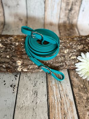 Handgenähte KumiHorse Biothane Basic Fahrleine für Einspänner Handgenähte KumiHorse Biothane Basic Fahrleine für Einspänner
