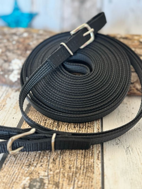 KumiHorse Einsteiger Grip 15 mm – Preiswerte Fahrleine aus gummiertem Gurtband