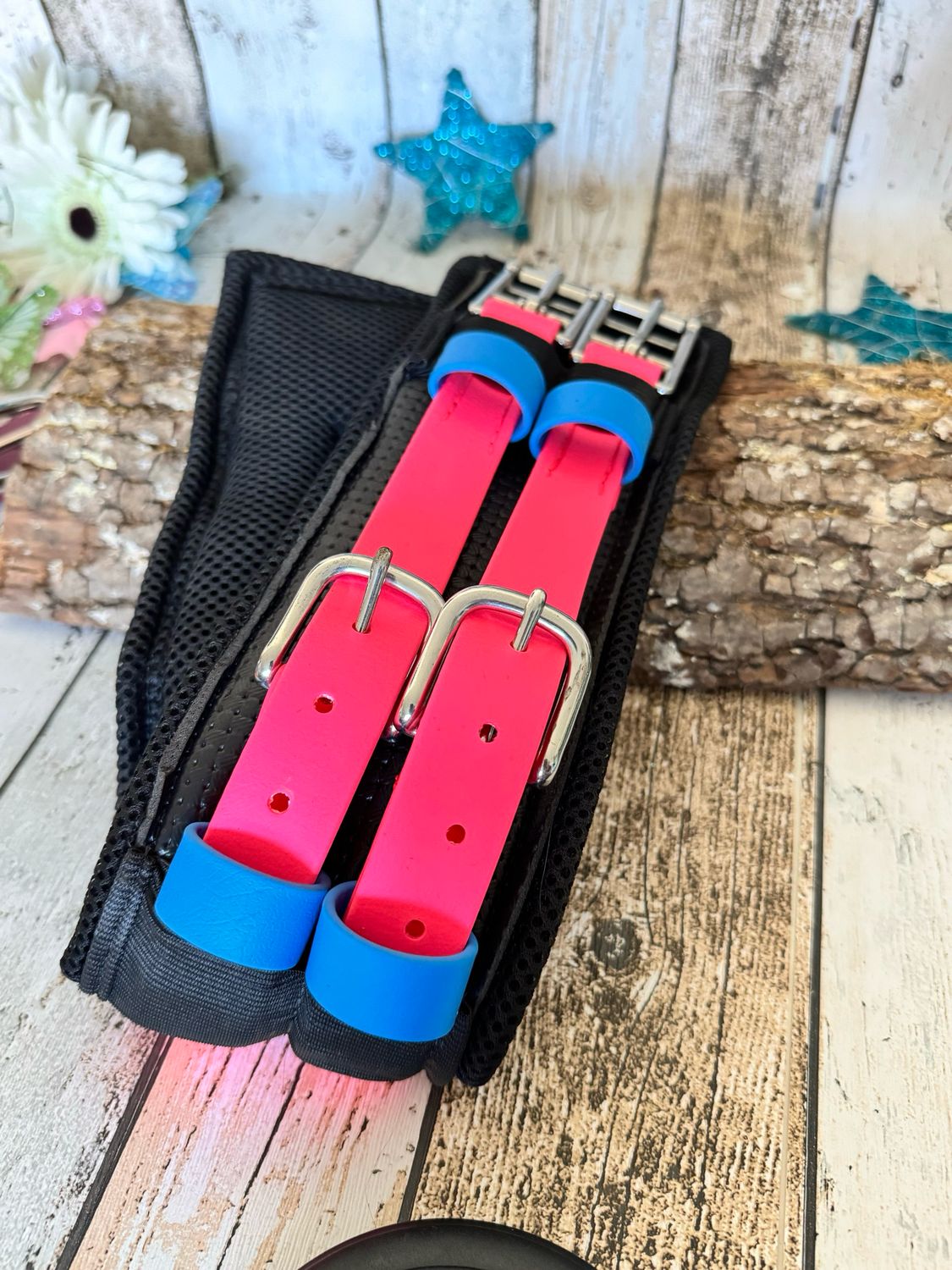 Verstellbare Sattelgurte aus Biothane – handgenäht | Kurz- &amp; Langgurt mit Soft-Polster