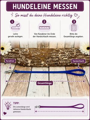 Hundeleine aus Biothane mit Handschlaufe –9 mm/ handgenäht für kleine Hunde