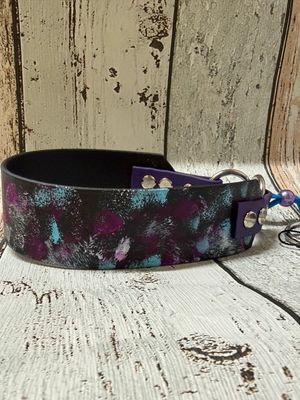 Breites Biothane-Zugstopp-Halsband- sparkle