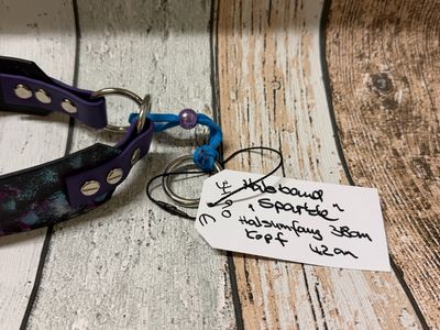 Breites Biothane-Zugstopp-Halsband- sparkle
