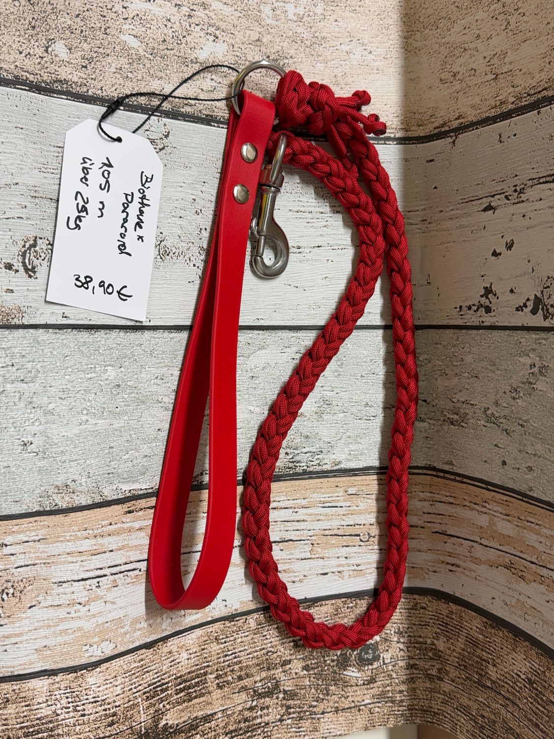 Hundeleine rot mit Handschlaufe/ 1,05 m