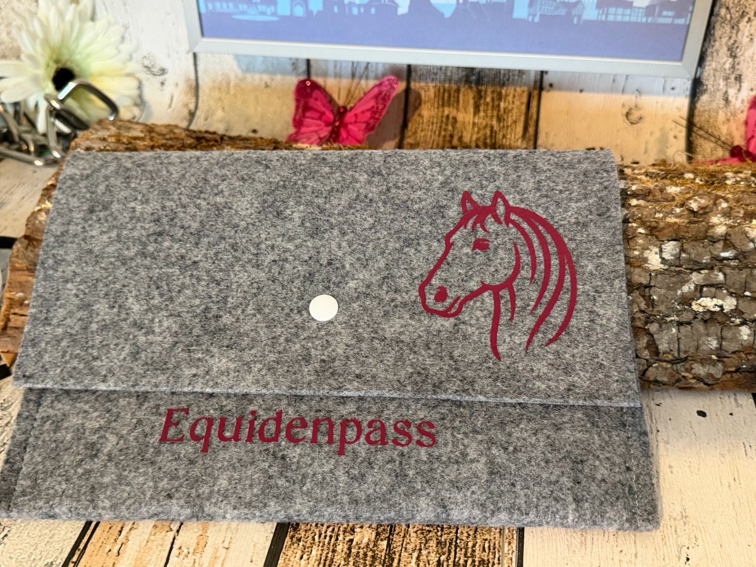 Equidenpass-hellgrau meliert 