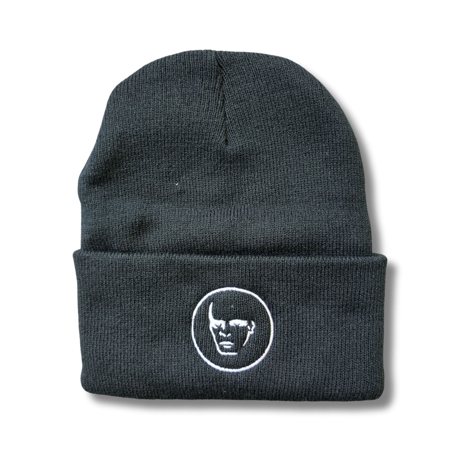 Face Logo Embroidered Beanie