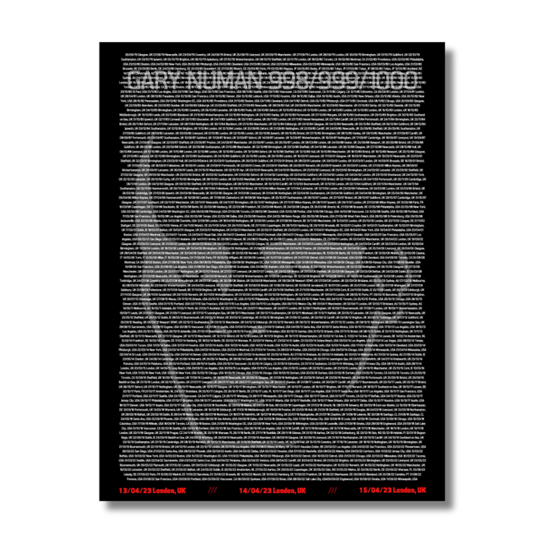 Limited Edition Re-print of London Electric Ballroom 998/999/1000 Shows Poster