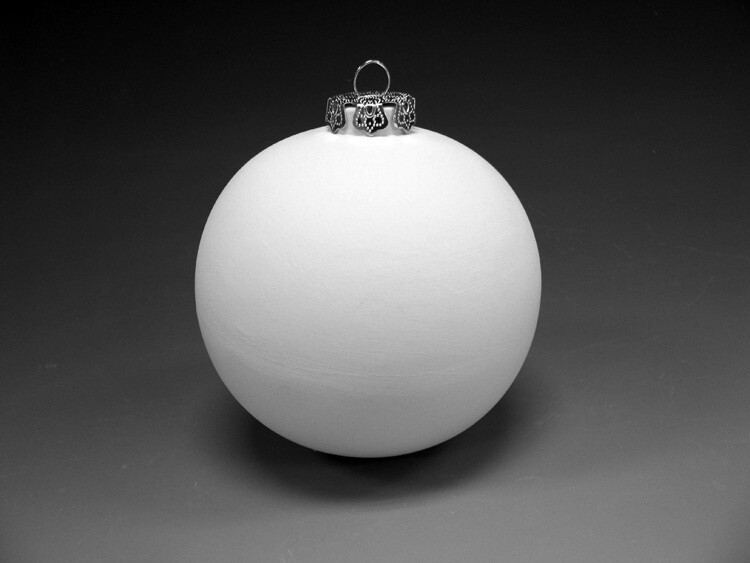 Silver Cap Ball Ornament
