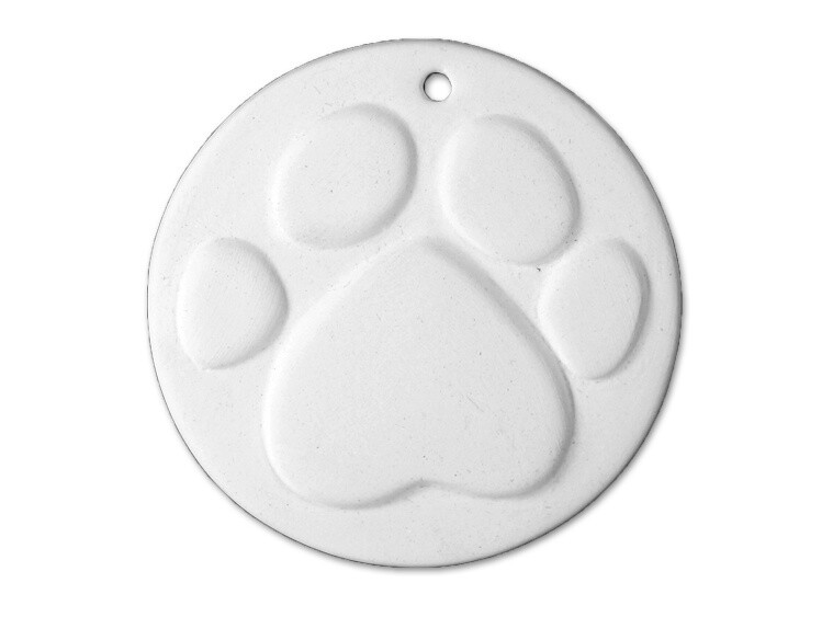 Heart Paw Print Ornament