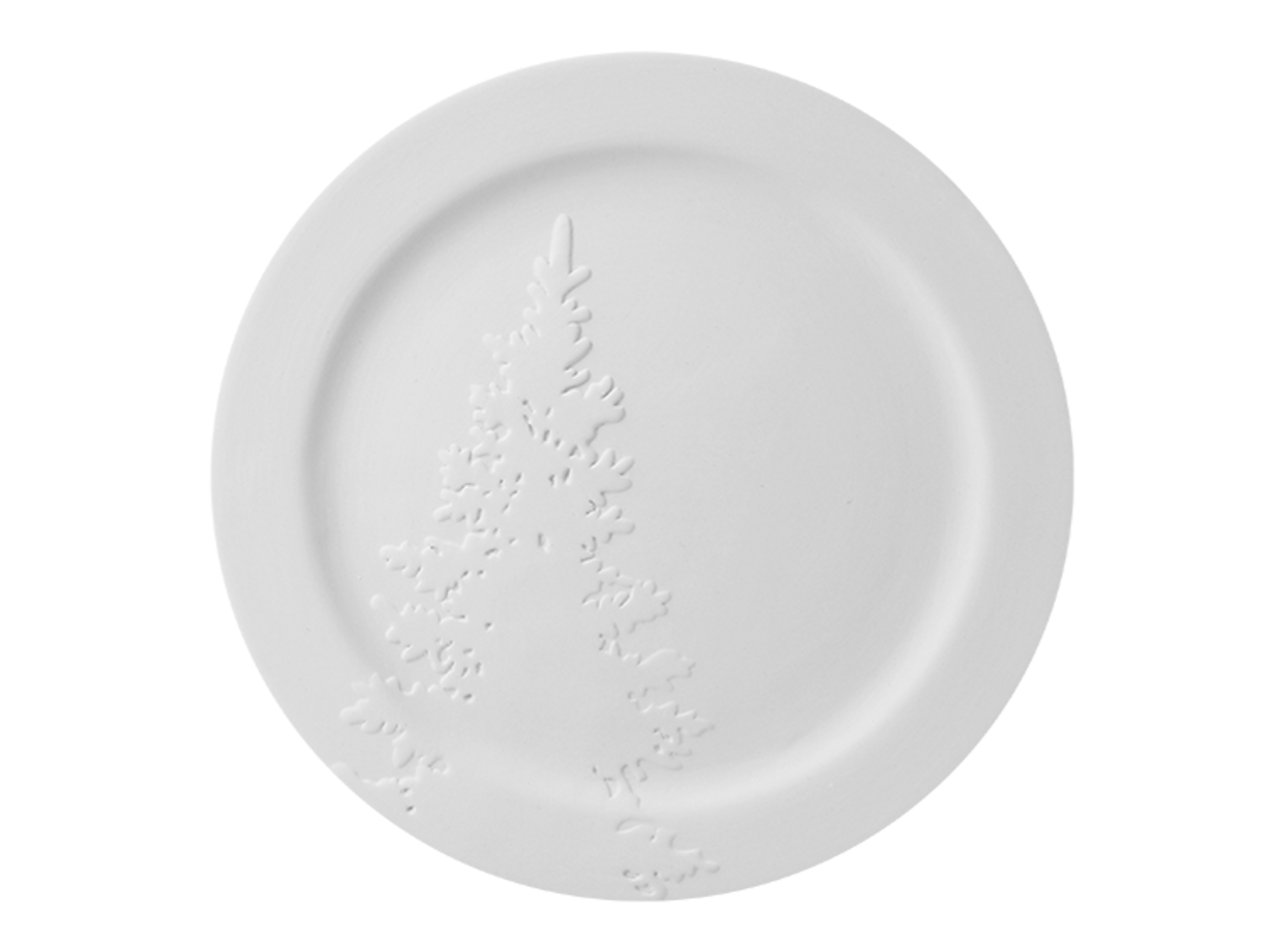 Rim Christmas Tree Plate