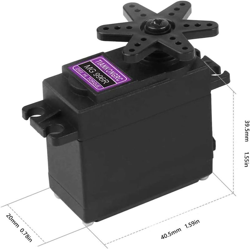Servomotor MG996R. Engranaje metálico.