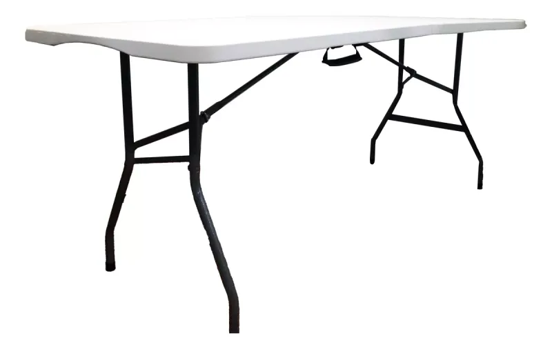 Mesa Plegable De Plastico 180 cms Alta Resistencia Color Blanco