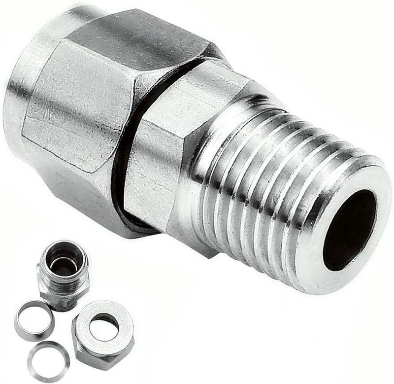 Conector de compresion fitting 1/4 pulgads NPT Macho unidad