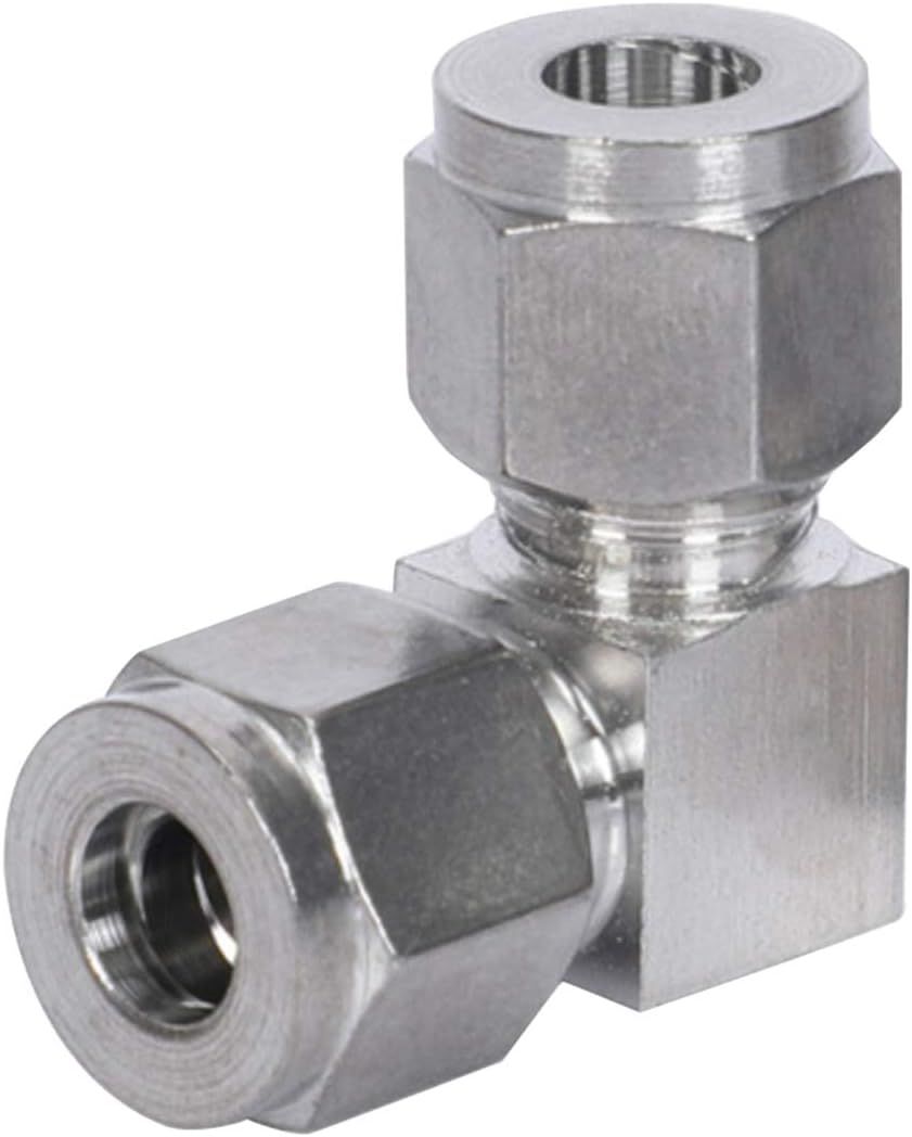 Conector de compresion fitting S304 codo de 90 grados 1/4 pulgada unidad