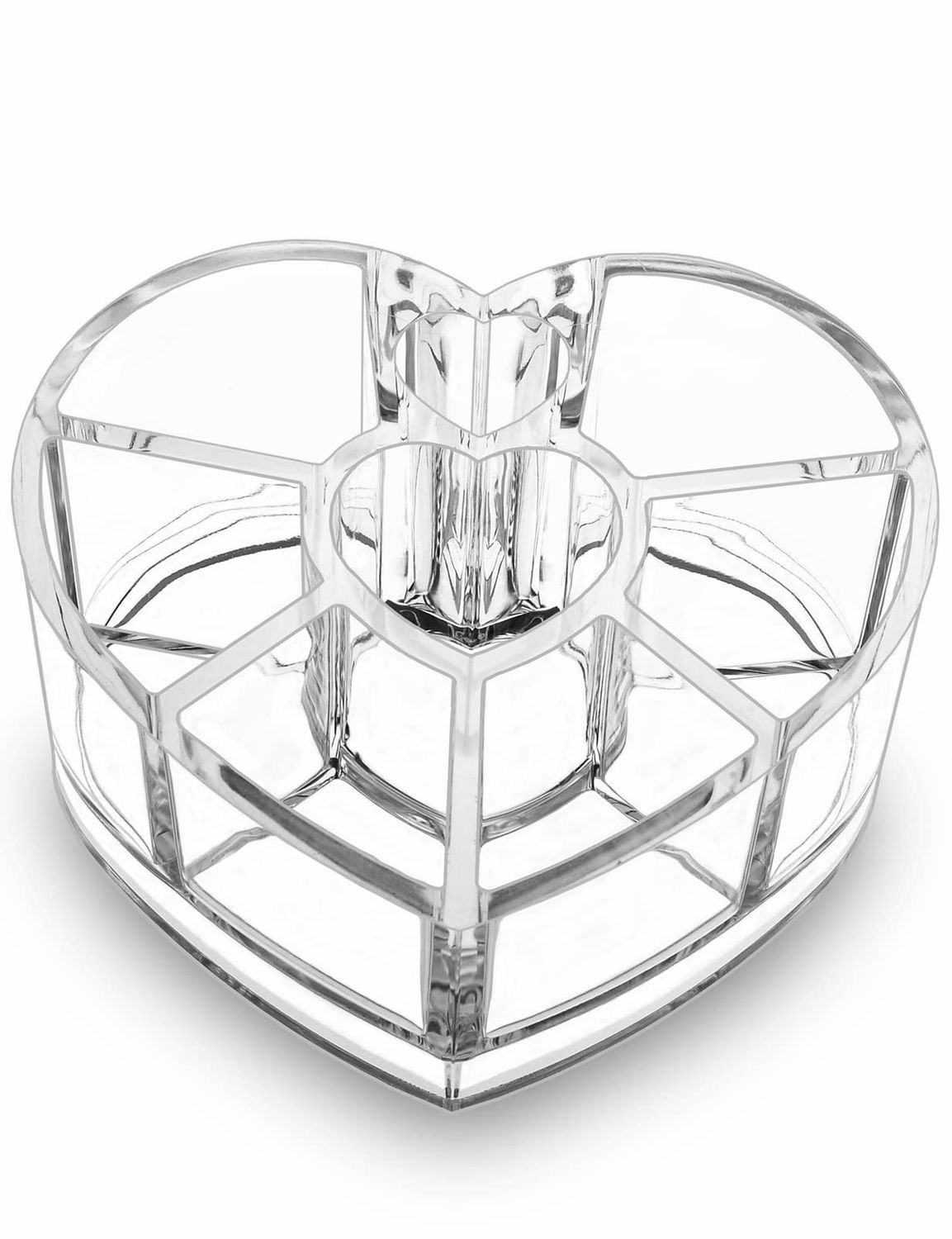 Acrylic Heart Shaped Lipstick Holder