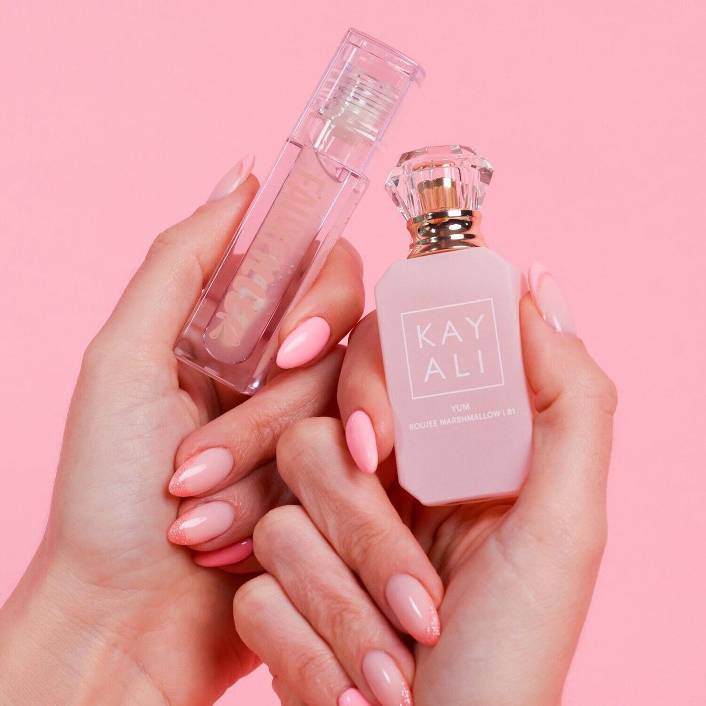 KAYALI  YUMMY KISS SET - Yum Marshmallow + Faux Filler Gloss Glassy