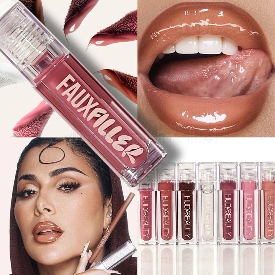 HUDA BEAUTY  Faux Filler Shiny Non-Sticky Lip Gloss