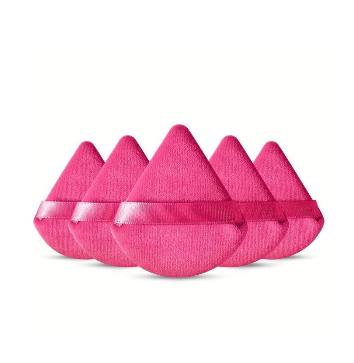 10pcs Pink Triangle Puffs