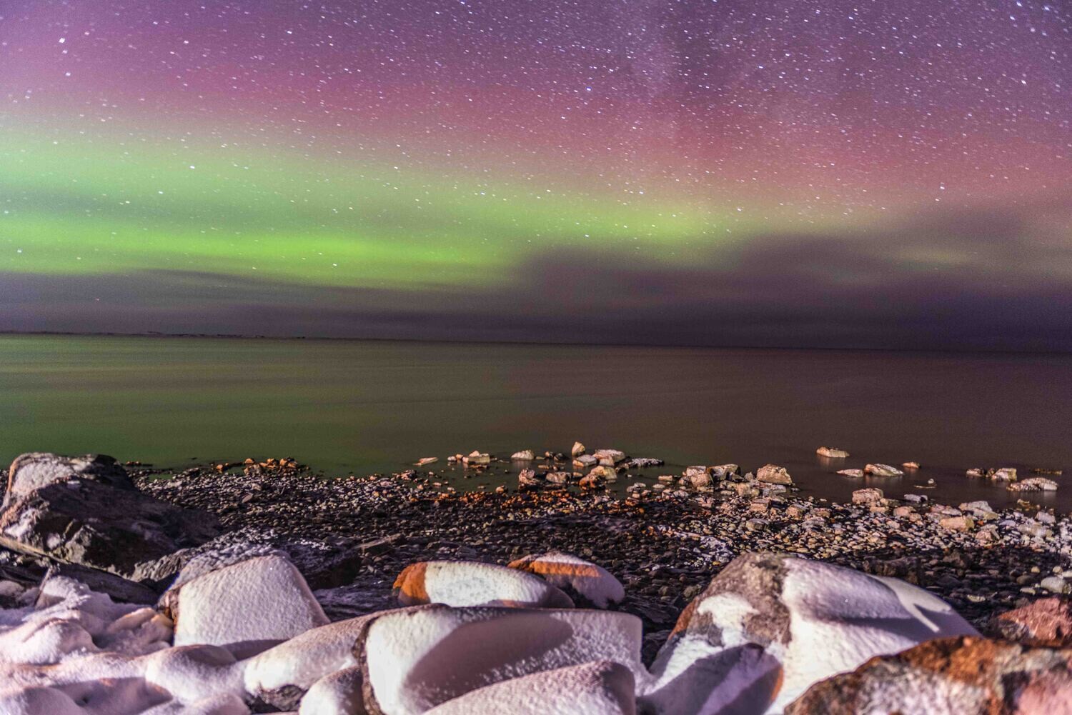 Auroras Over The Arctic Ocean
