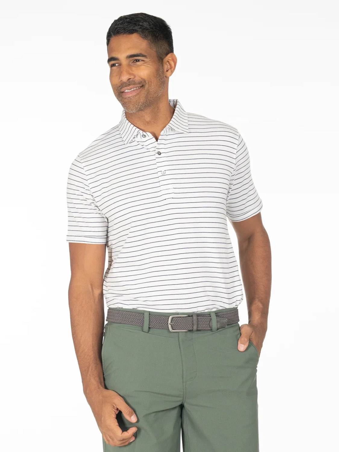 Everywear Polo- Tidal Stripe