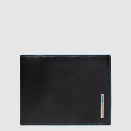 PIQUADRO BLUE SQUARE PORTAFOGLIO, COLORE: NERO