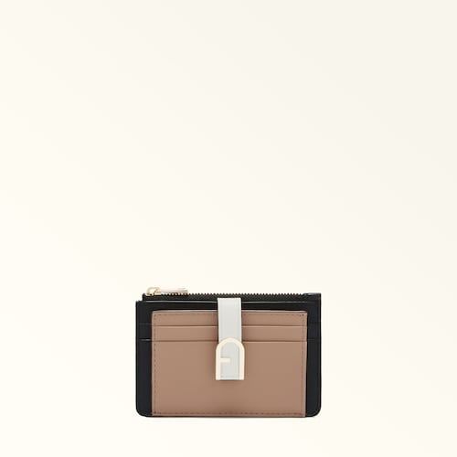 FURLA FLOW WALLET P.CARTE, COLORE: TAUPE/BIANCO/NERO