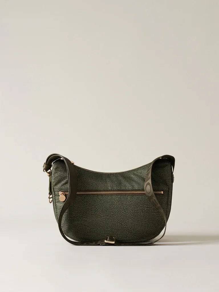 BORBONESE LUNA BAG SMALL, COLORE: VERDE MILITARE
