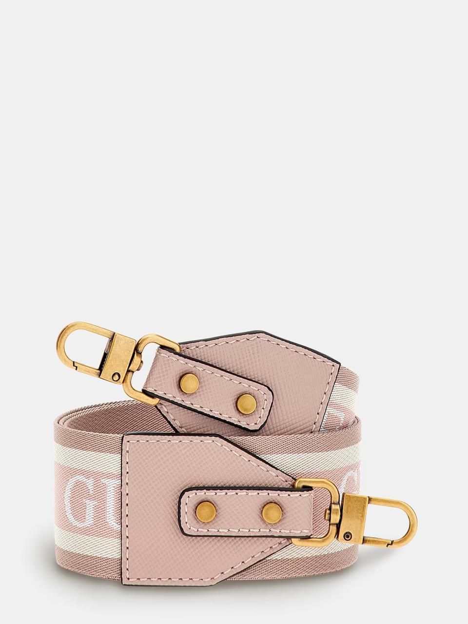 GUESS  WEBBING STRAP TRACOLLA, COLORE: ROSA/BIANCO