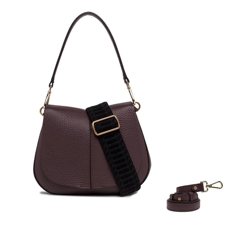 CHIARINI HELENA ROUND TRACOLLA SM., COLORE: PLUM
