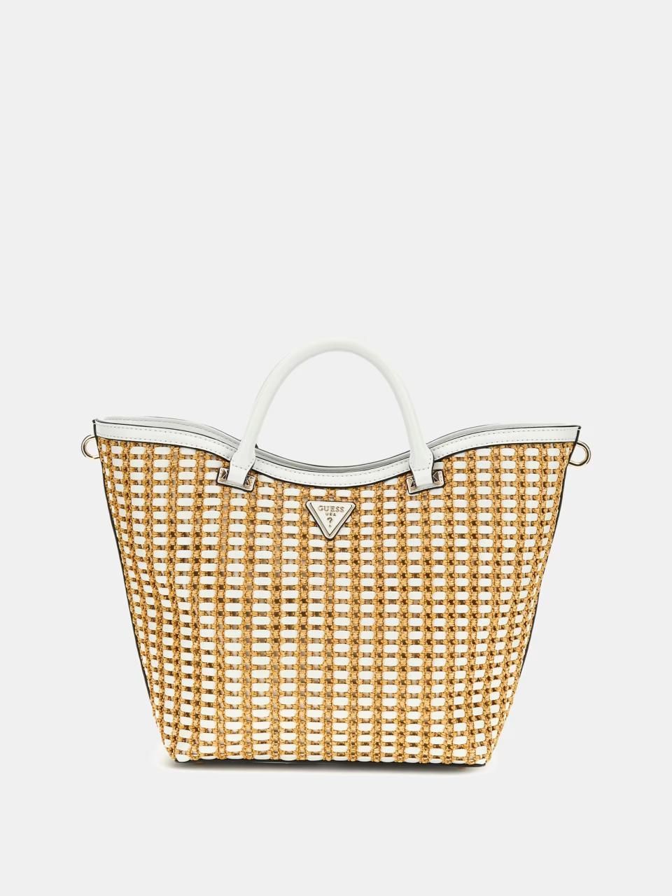 GUESS  ATALIA RAFIA A MANO, COLORE: BIANCO/NATURALE