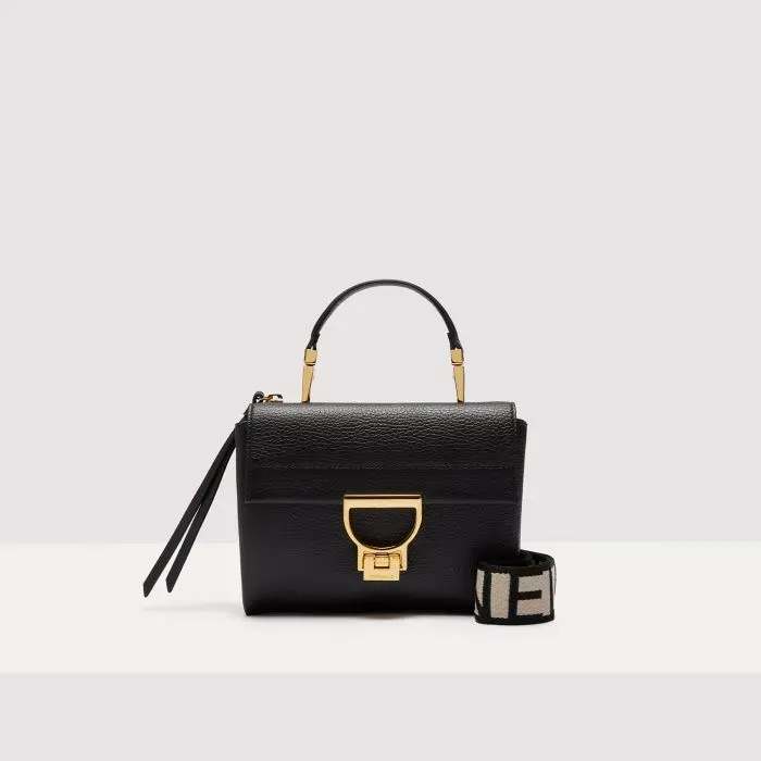 COCCINELLE ARLETTIS SIGNATURE SMALL, COLORE: NERO